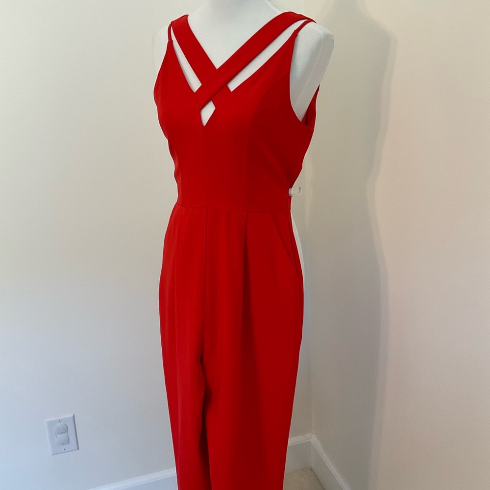 Adelyn Rae Red Cocktail Romper - Picture 3 of 9